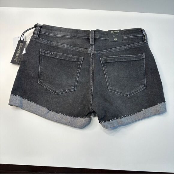 NWT Blank NYC Women’s “The Fulton” Roll Up Distressed Black Shorts - Size 28 - Picture 4 of 8